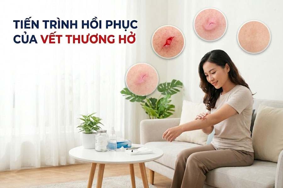 Tiến trình hồi phục của vết thương hở theo từng mốc thời gian