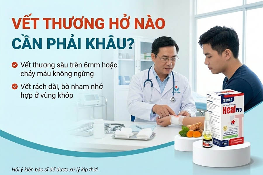 Vết thương hở có cần phải khâu không? Dấu hiệu nhận biết và cách chăm sóc vết khâu